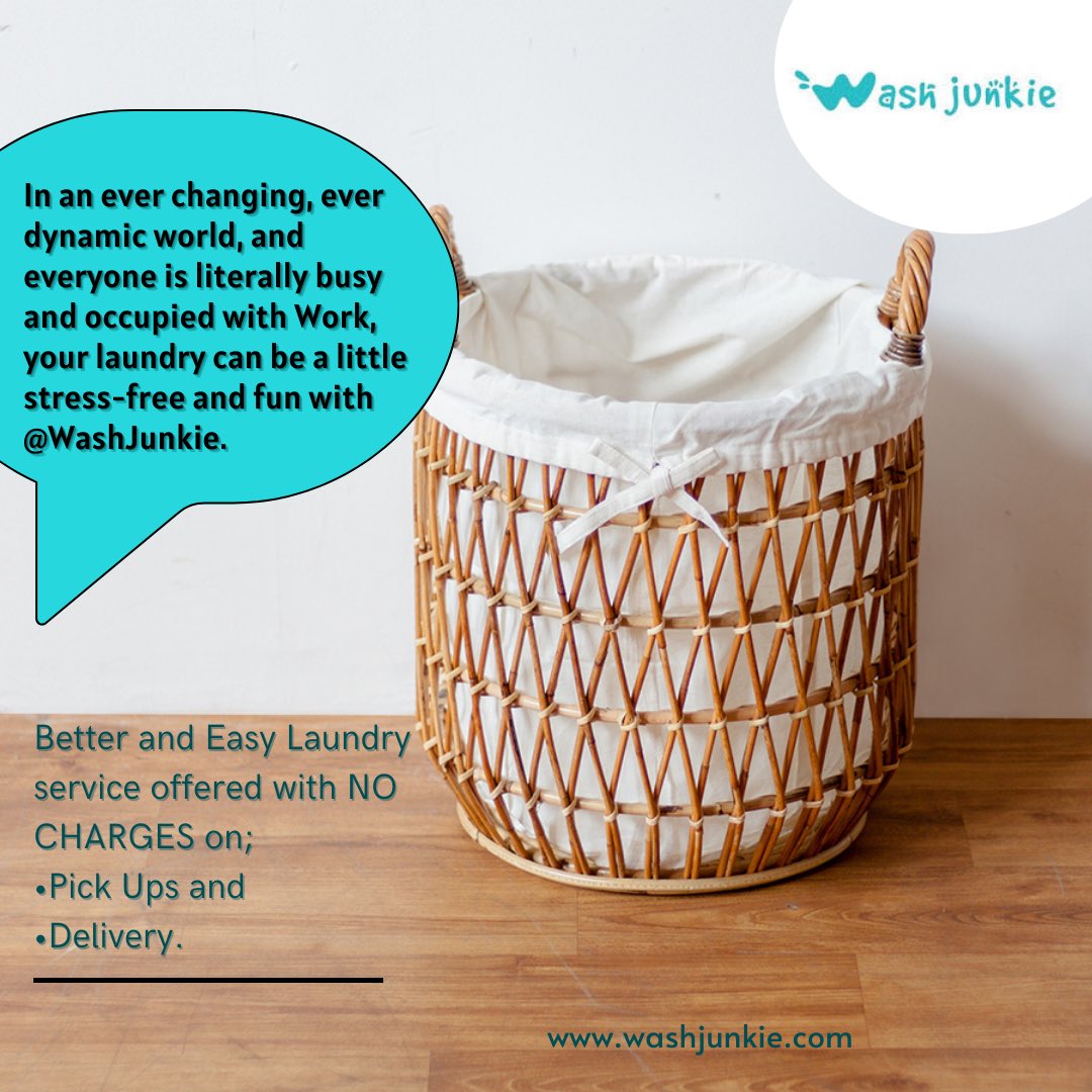 WashJunkie's tweet photo. Choose @washjunkie today to handle your clothings anytime, any day!
We’d love to care for your clothes this weekend. What do you say?🤗

⚡️Pick Ups and Deliveries: Absolutely FREE😊
Anywhere within the city of Uyo

#Washjunkie #UyoLaundromat #Uyo https://t.co/vyTFUcv8Su