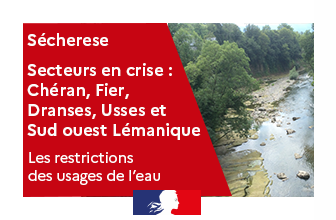 Prefet74's tweet photo. La #Sécheresse en #HauteSavoie s'aggrave !
⚠️Depuis ce jour, en plus du #Chéran, les secteurs des #Dranses, des #Usses, du #Fier et du #SudOuestLémanique sont placés en crise - niveau 4/4
Infos complètes ➡️ https://t.co/DctRiG13mj
Les restrictions en place sur ces 5 secteurs ⤵️ https://t.co/IOf6rxY61Q