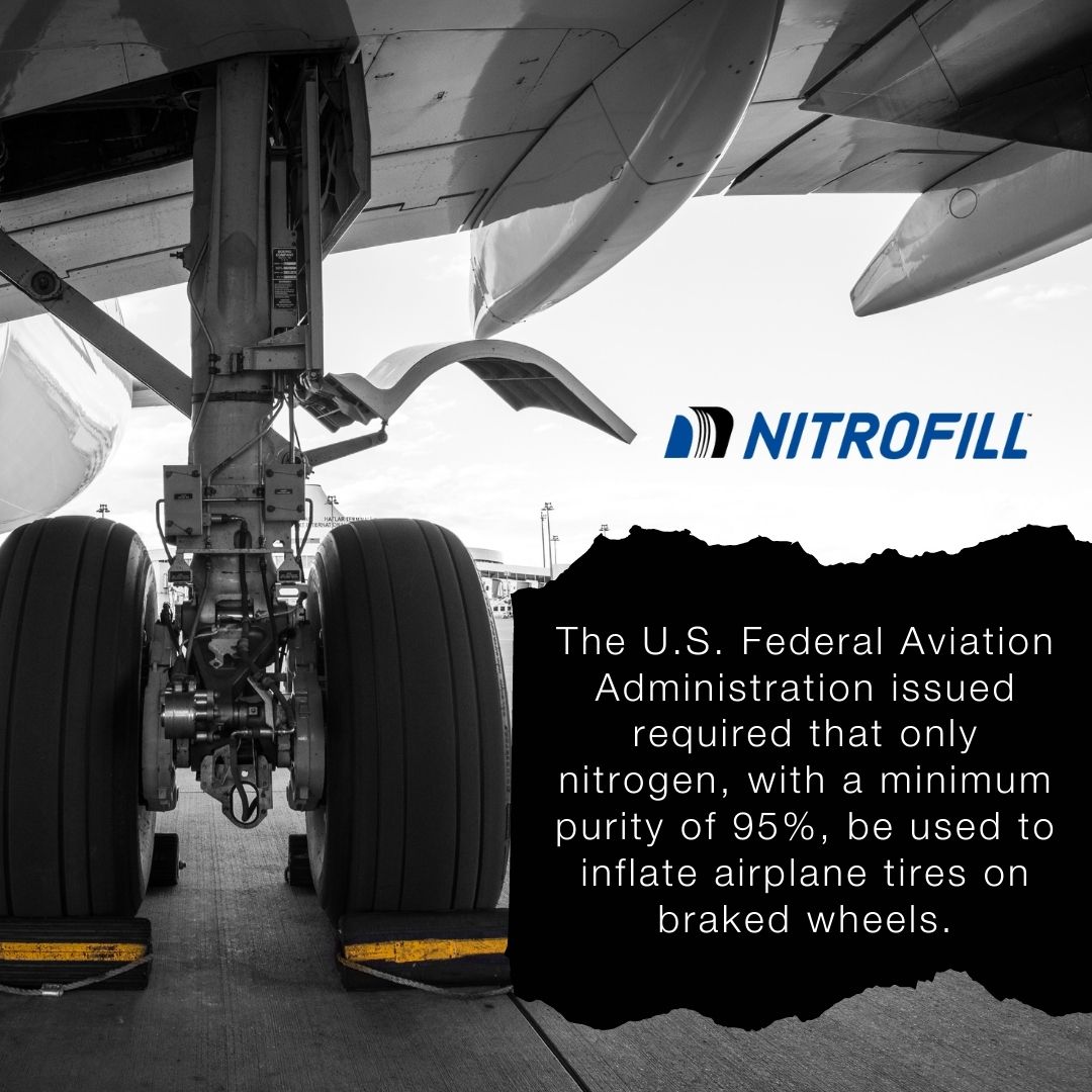 NitroFillLLC's tweet photo. Sure, we could tell you how great nitrogen is for your tire & what the U.S. Federal Aviation Administration says?
U.S. FAA issued required that only nitrogen, w/ a minimum purity of 95% be used to inflate airplane tires on braked wheels
#NitroFill #nitrogen #tirepressure https://t.co/7yR2BaGDDa
