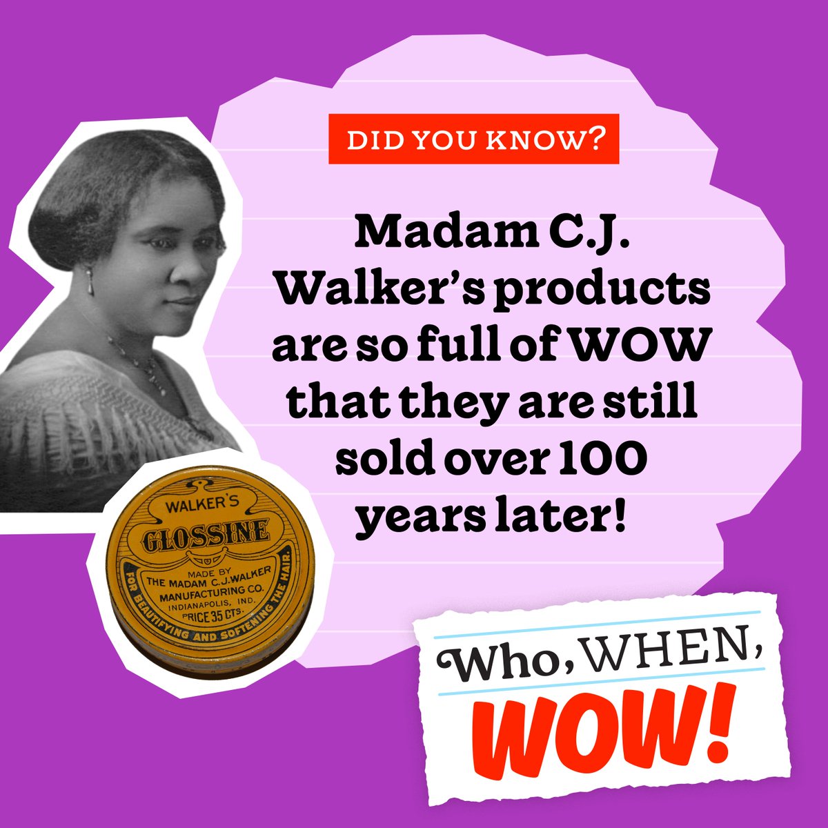 Kahoot! on Twitter "💇🏾‍♀️Discover how entrepreneur, Madam CJ Walker
