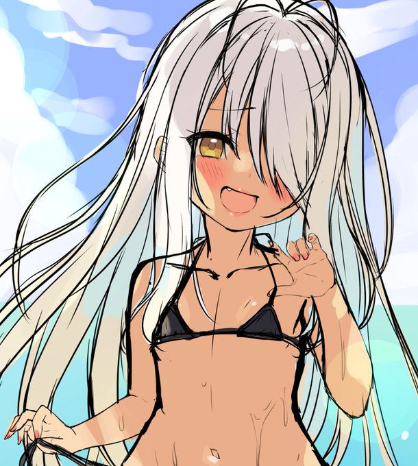 夏っぽい絵を描きたいラフ👍 