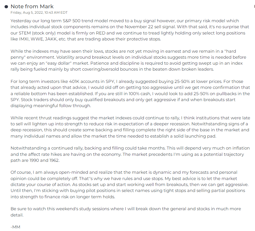 markminervini's tweet photo. To make my current position on the market perfectly clear and to those that like to speculate and twist what my tweets mean, here's the note to my clients released just minutes ago. https://t.co/RPhpOdrl5D