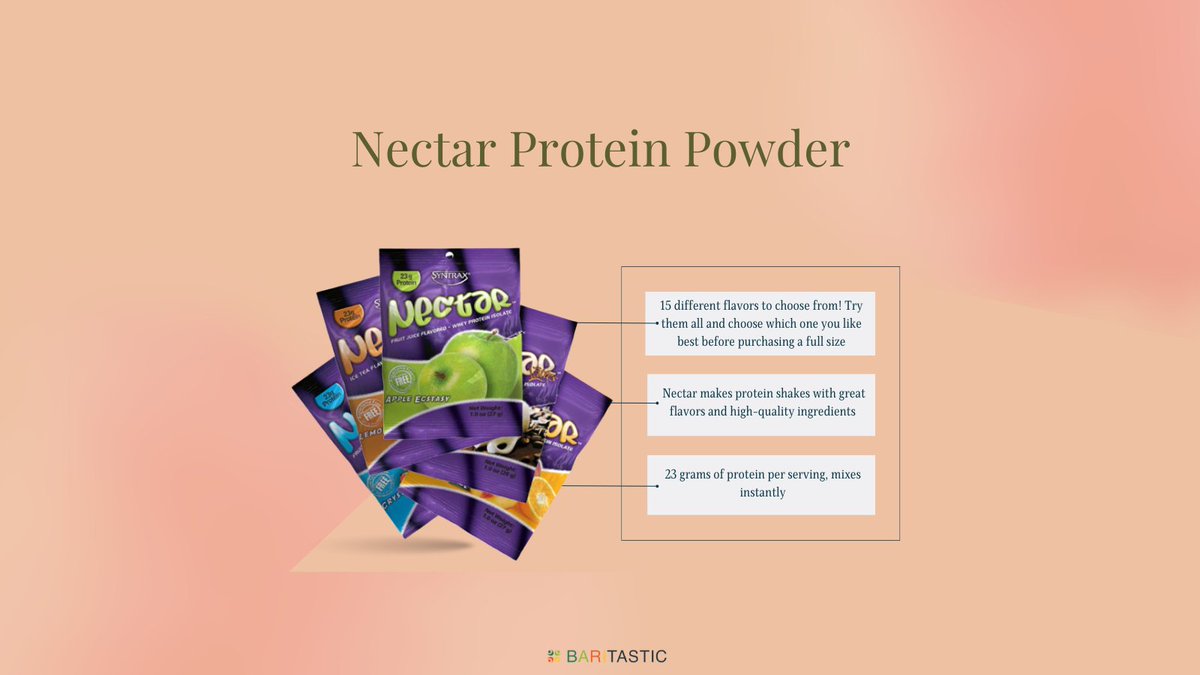 baritastic's tweet photo. If you’re bored of the usual chocolate/vanilla protein flavors, consider trying Syntrax Nectar Protein Powder with 15 different flavors to choose from. Combined with high-quality whey protein are clean-tasting, delicious flavors that don’t leave any aftertaste. https://t.co/E8raBLdGCv
