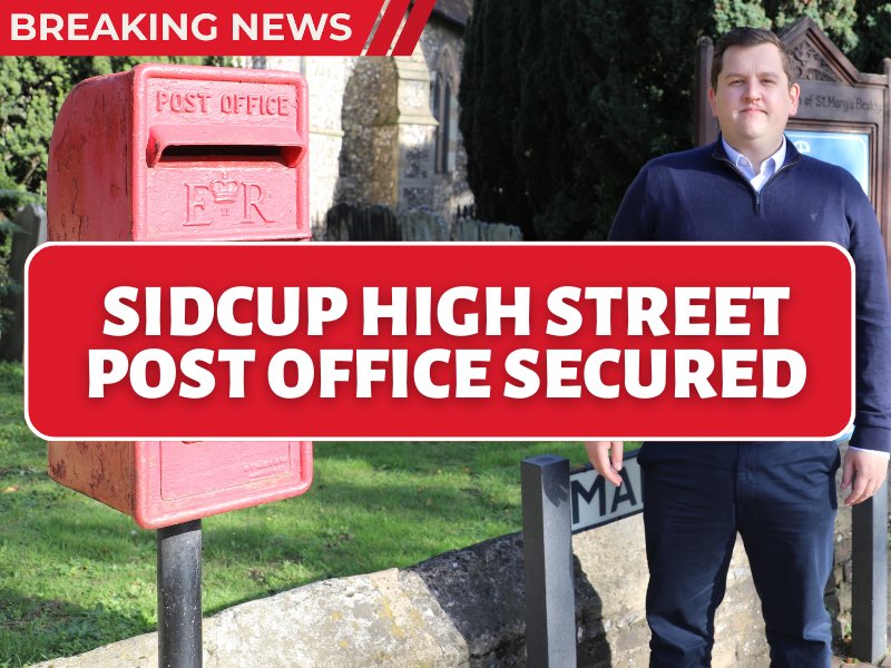 After several months of campaigning, I am pleased to announce that there will be a new Post Office branch on Sidcup High Street📮
 
The new Post Office branch will be located at Sidcup Local Express and the opening date is scheduled for 21 September.
<a href="/LBofBexley/">London Borough of Bexley</a> <a href="/SidcupPartners/">Sidcup Partners BID</a>