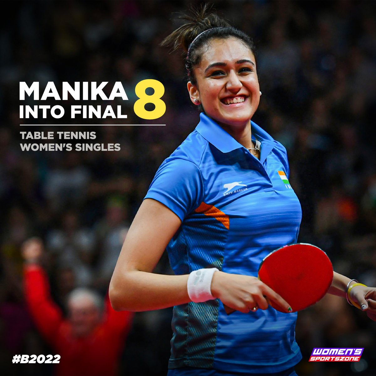 WSportsZone's tweet photo. Manika Batra enters the top 8! ๐
@manikabatra_TT defeated ๐ฆ๐บ's Minhyung Jee by 4-0 in the RO16.
Can she defend her title?
#CWG2022 #B2022 #TableTable https://t.co/Z9WXYRcmTF