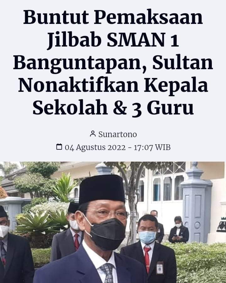 Kami cuma rakyat kecil hanya bisa menghaturkan ucapan terimakasih yang tak terhingga kepada Sultan Hamengkubuwana X atas respon tegasnya yang melindungi warganya atas HAK kemerdekaan beragama dan kepercayaan sesuai Pancasila &amp; UUD 45