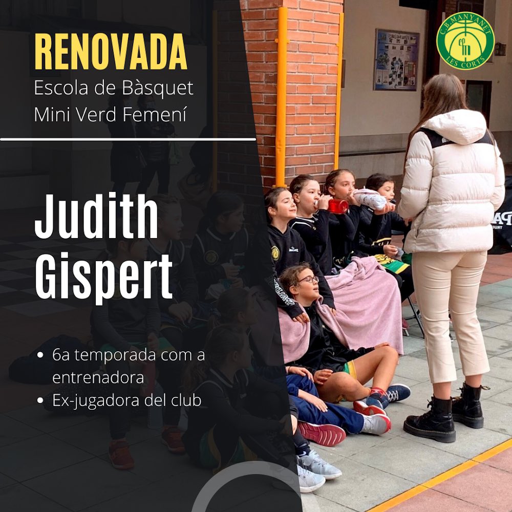 CBManyanet's tweet image. ➡️ Les jugadores i jugadors més petits de la casa, que s’inicien en el nostre esport a l’escola de bàsquet, estaran entrenats per la Judith i la Carla!!

#ForçaManyanet 💚💛