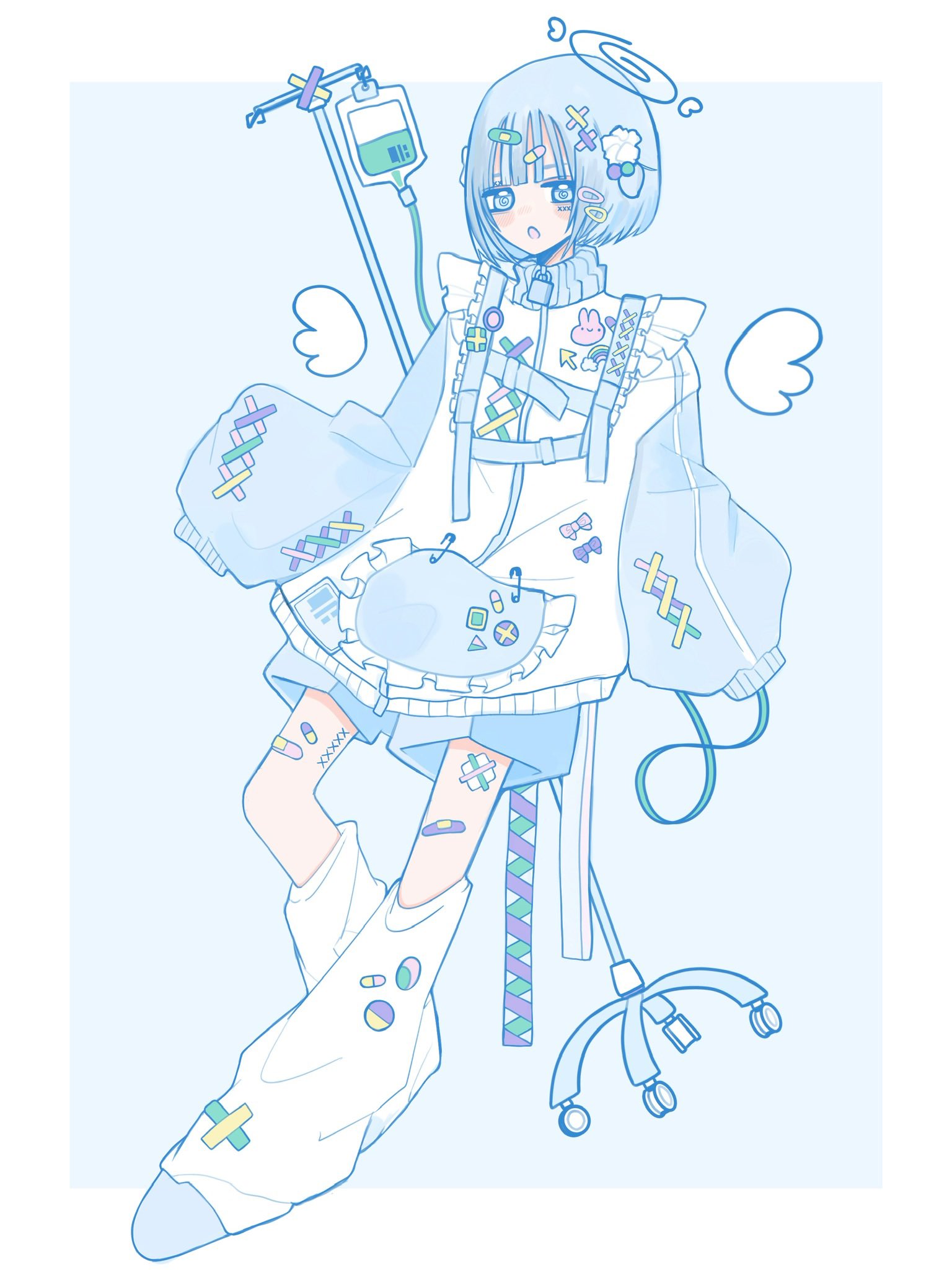 Reco 1 水色ジャージメイド天使ちゃん描いたよ໒ 巡回します 絵描きさんと繋がりたい 夏の創作クラスタフォロー祭り 天使界隈 水色界隈 イラスト T Co 9yegoscshw Twitter