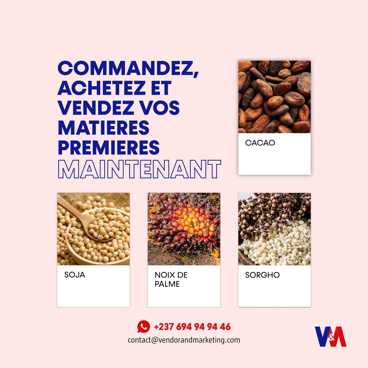 vandm_official's tweet photo. #Commandez , #achetez et #vendez vos #matières premières en mois de 24 heures!!
Faites confiance à nos tradeurs 100% efficace et professionnels
#business #affaireconclue #Cameroon #237Business https://t.co/Su3u7HQ2E8