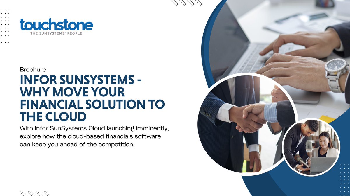 TouchstoneFMS's tweet image. Whether you use #SunSystems or looking for a cloud-based #FMS, #SunSystemsCloud provides you with the flexibility to improve your #financialprocesses via its #digitaltransformation platform, Infor OS. 

Find out more: ow.ly/rqXF50KcjcJ

#thesmarterway #thesunsystemspeople
