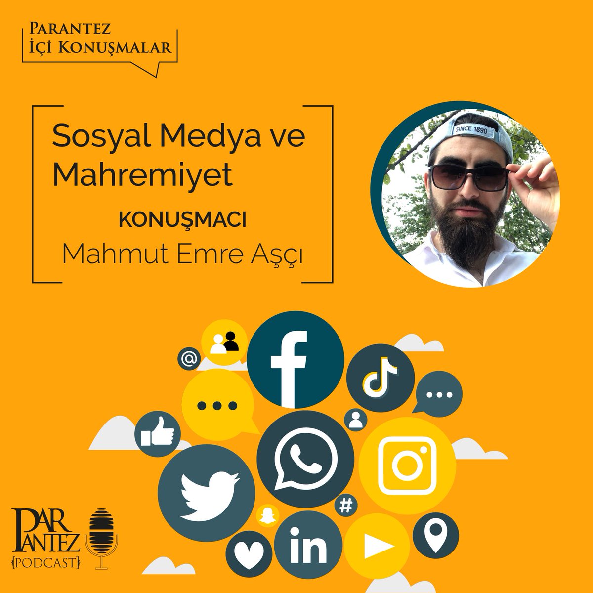 ParantezMecmua's tweet photo. Bu akşam gerçekleştireceğimiz podcast programımızın konuğu "Sosyal Medya ve Mahremiyet" konusuyla Mahmut Emre Aşçı olacak. 

Saat 22.30'da sizlerle.

Sakın kaçırmayın!..

#ParantezİçiKonuşmalar https://t.co/FjRB5nxcMp