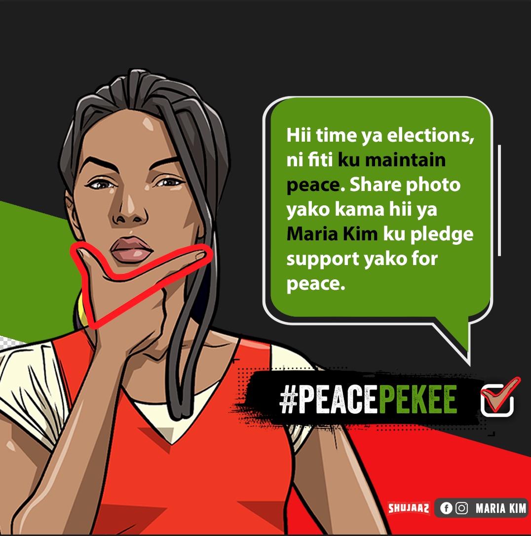 Christinemwana2's tweet photo. Kenya shall remain Kenya,my neighbors shall remain my neighbors before, on and after election so I advocate for PEACE country wide. 
#PeacePekee https://t.co/YfDJydts3S