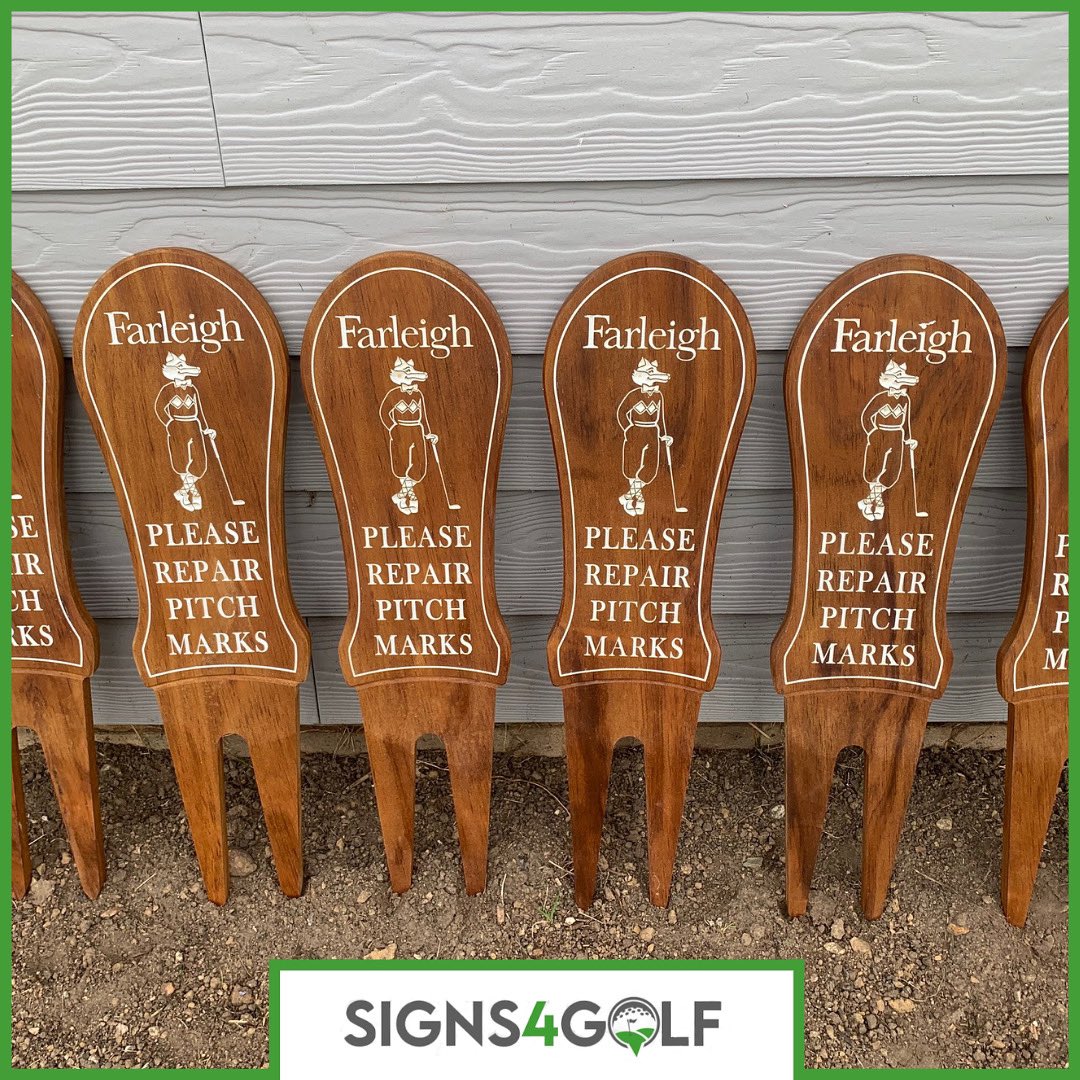 Signs4Golf's tweet photo. Our wooden golf course signage are the perfect addition to any golf club.
Made from Lignia, all our wooden signs can be laser cut with your own course branding, making them unique to you.
Download our brochure to find out more.
https://t.co/rEZMgOFcVz
#golfsignage #golf https://t.co/nr3xYwiObb