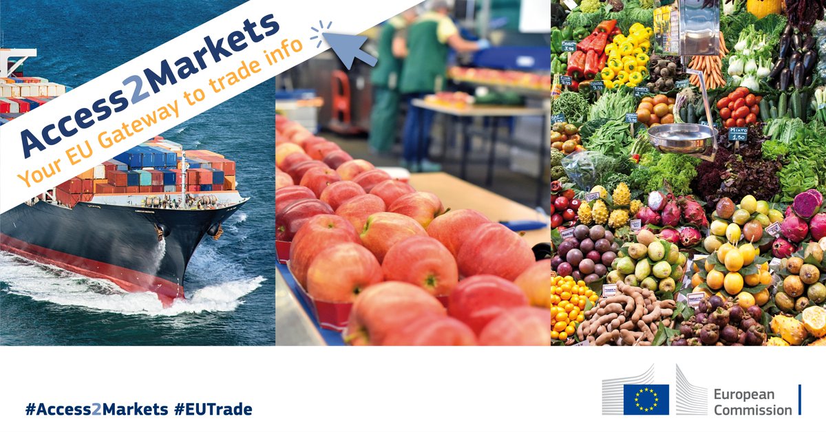 🇪🇺@Trade_EU platform #Access2Markets allows you to obtain information you need when you trade with 3rd countries, such as on tariffs, taxes, procedures, formalities and requirements, rules of origin, export measures, statistics and trade barriers