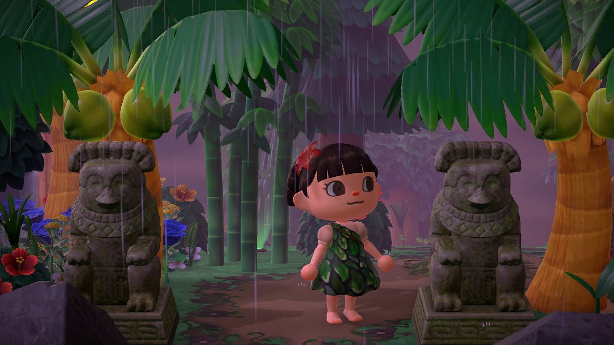 PurpleSobralia's tweet photo. Ma belle île jungle tropicale ! jai pas fait les maison des habitant volontairement juste les deux maison principal DA : 0601-5994-2333 ambiance Lost les disparue #AnimalCrossing #ACNH #NintendoSwitch https://t.co/HG0o3mrQiv