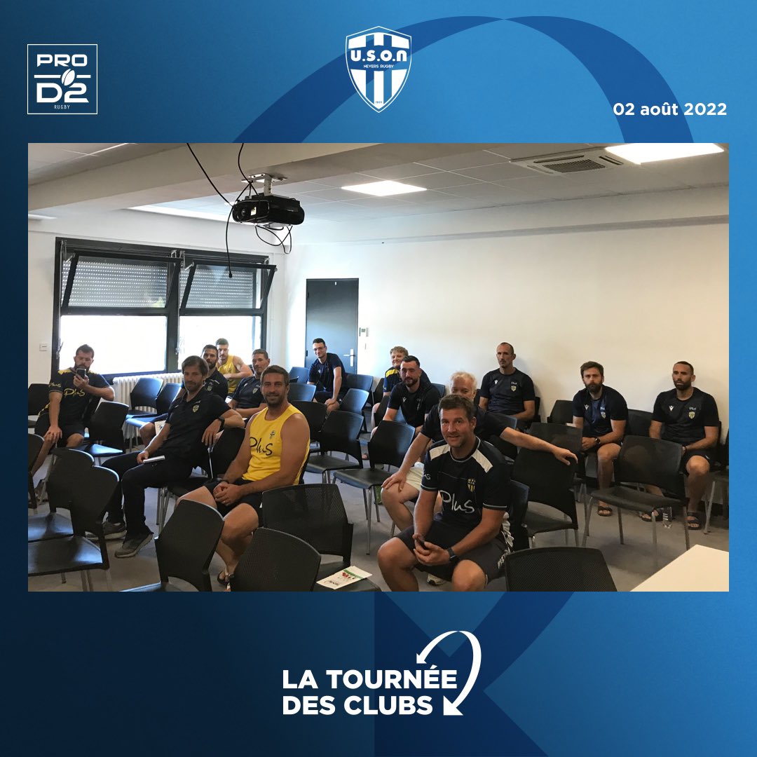 TECHXV's tweet photo. 𝗧𝗼𝘂𝗿𝗻𝗲́𝗲 𝗱𝗲𝘀 𝗰𝗹𝘂𝗯𝘀

Le staff technique de @usonneversrugby nous a également reçu cette semaine ! 🚘

Merci à tous pour ces échanges sur la structuration des métiers #entraineur de #rugby, sur les formations ou les actions du Regroupement ! 🔥

@rugbyprod2 [12/16] https://t.co/wh3gosTyxu