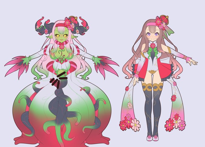 ふたなり アルラウネ化 豪華なドレスみたいなイメージ 