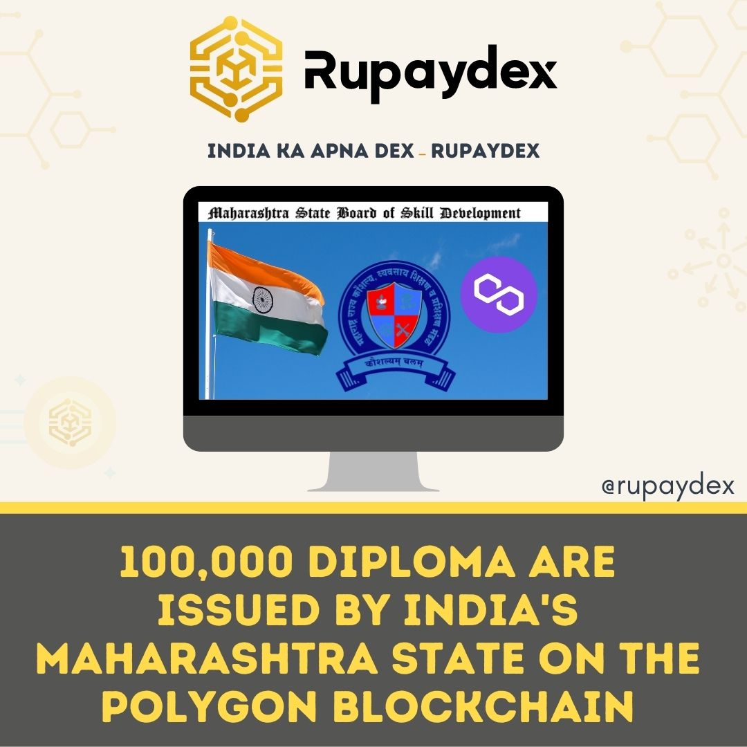 rupaydex's tweet photo. The Maharashtra State Board of Skill Development (MSBSD) has delivered over 100,000 verified digital certificates anchored on the Polygon Blockchain using the LegitDoc Platform.
🚀 https://t.co/rbUs6sUfBH
@rupaydex
#blockchain #polygon #legitdoc #maharastra #msbsd #rupaydex https://t.co/SVheLrRJ4f