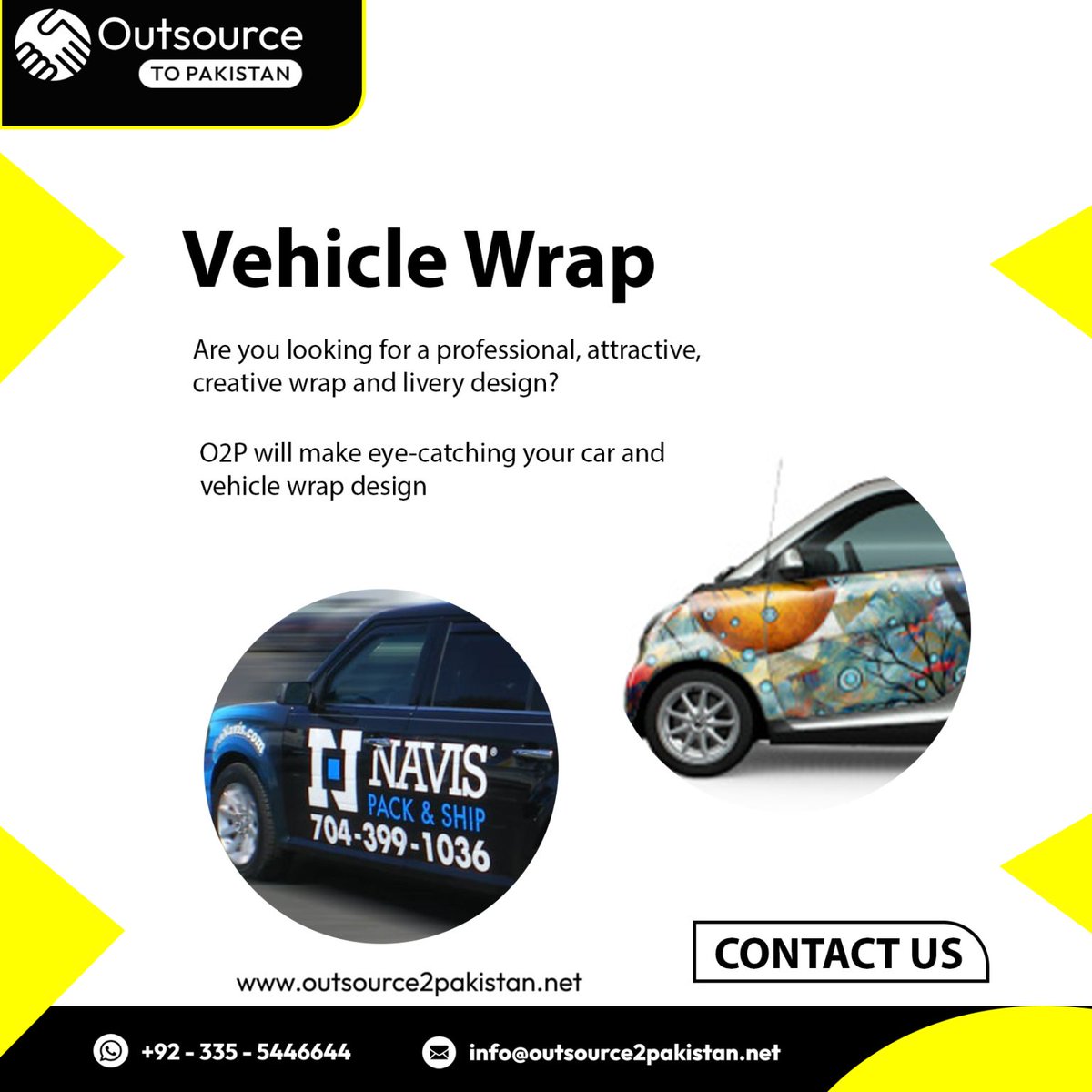 outsource2pak's tweet photo. Are you looking for a 𝐖𝐫𝐚𝐩 𝐃𝐞𝐬𝐢𝐠𝐧 Service for your 𝐕𝐞𝐡𝐢𝐜𝐥𝐞?

𝐕𝗶𝘀𝗶𝘁 𝘂𝘀: https://t.co/bHUiLAIAb3

#Outsource2Pakistan #O2P #OTP #OutsourcetoPakistan #outsourcing #outsourcingservices #outsourcingsolutions #wrapdesign #vehiclewraps #vehiclewrapdesign https://t.co/Ctwj1jt3pP