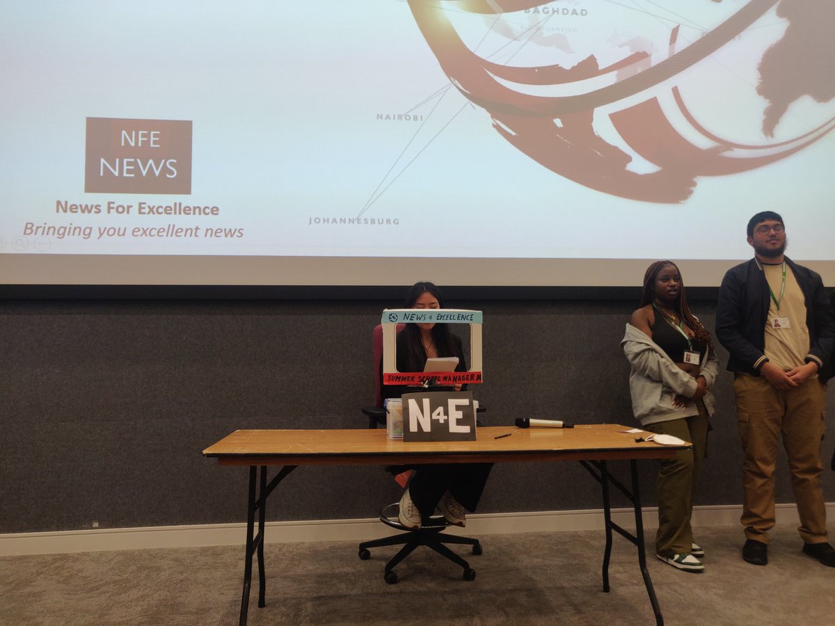UoL_Contextual's tweet photo. News programmes have been very popular on the showcase today! Group 10 are giving us their headlines from the week on #RFESS22 https://t.co/aFqF8kSEeQ