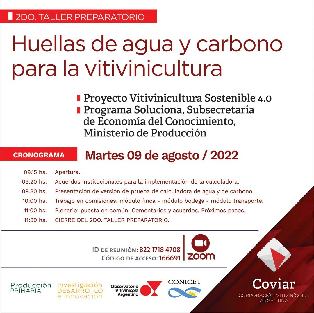 GCliope's tweet photo. El próximo martes la Coviar dará un taller sobre huella de agua y carbono en vitivinicultura 😄 ¡Agendalo! https://t.co/XK4HCTD2YL