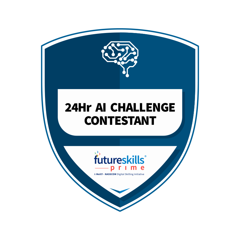 Karthik__Sarvan's tweet photo. NASSCOM 24 hours AI challange badge.... https://t.co/KFuT5fsXEY
