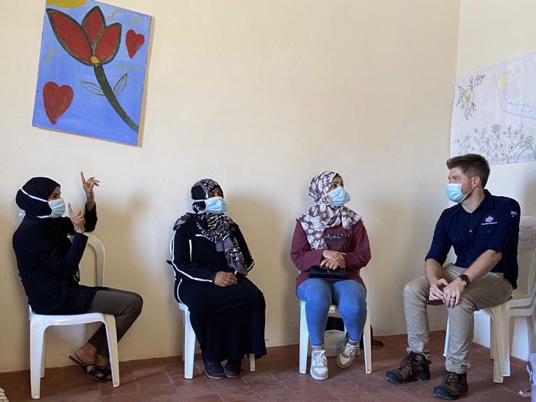 SafirAustralia's tweet photo. This week, 🇦🇺’s team joined women in Saida at a #parenting session where they discussed family relations and mental health. In partnership with @PlanAustralia + @IMC_Lebanon, 🇦🇺 provided household and hygiene supplies to assist families &amp; help women in 🇱🇧 overcome #periodpoverty. https://t.co/fEop1xN6Xp