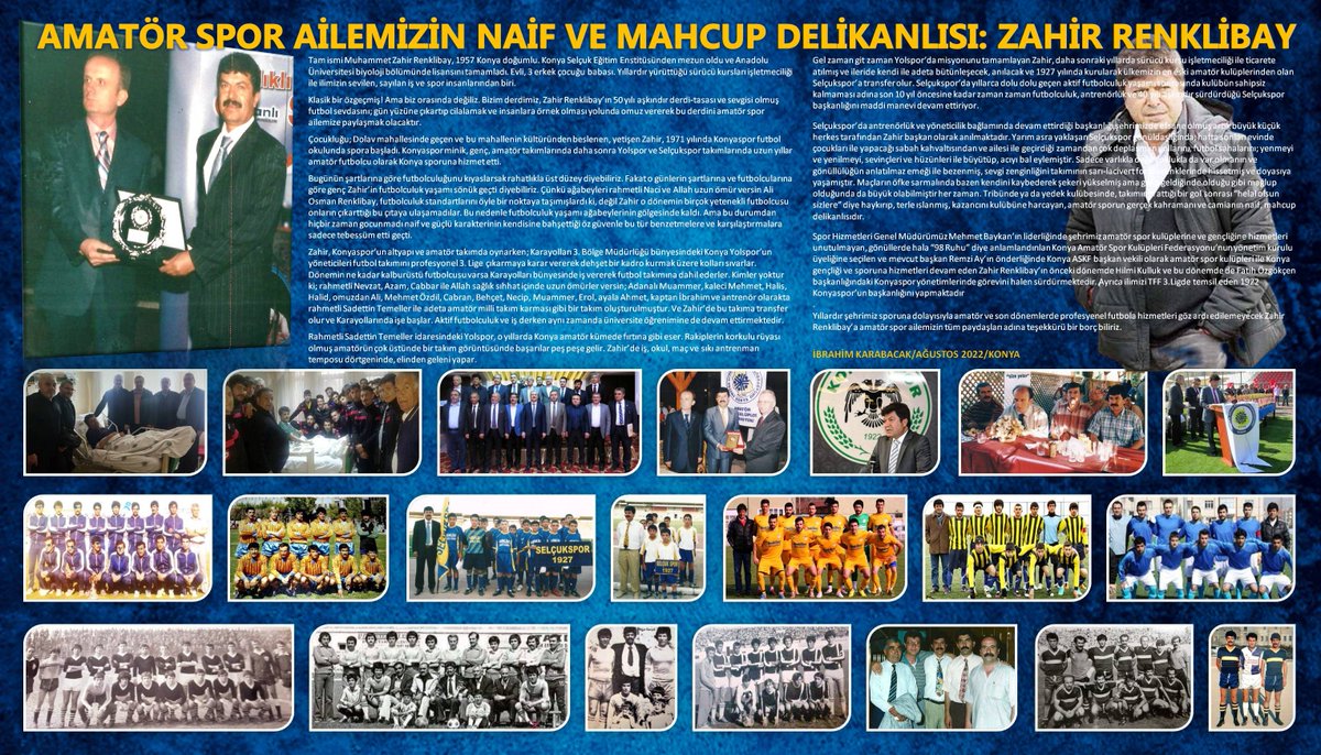 AMATÖR SPOR AİLEMİZİN NAİF VE MAHCUP DELİKANLISI:
<a href="/ZRenklibay/">ZAHİR RENKLİBAY</a>’ın 50 yılı aşkındır derdi-tasası ve sevgisi olmuş futbol sevdasını; gün yüzüne çıkartıp insanlara örnek olması yolunda omuz vererek bu derdini amatör spor ailemize paylaşmak olacaktır.

➡ kaskf.org.tr/asanm_zr.htm