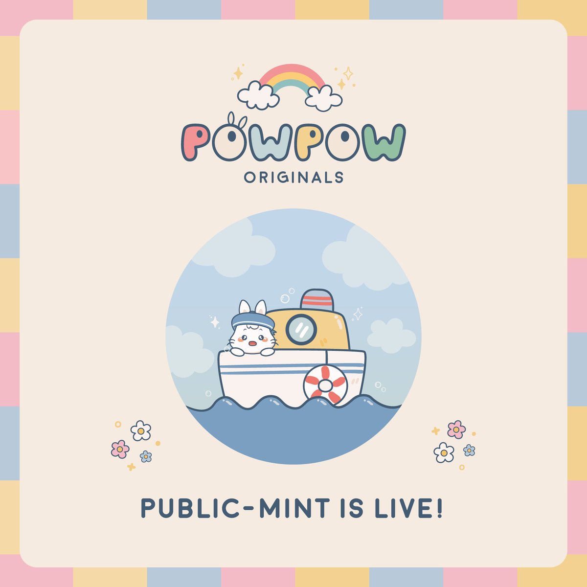 PowPowNFT's tweet photo. ✨ Public Mint is live! ✨

Price: 0.033 Eth
Official mint website: https://t.co/IjVMrFA5Gp

⏳ Reveal will be on August 5th, 10 PM EST! https://t.co/ElfiObSyfE