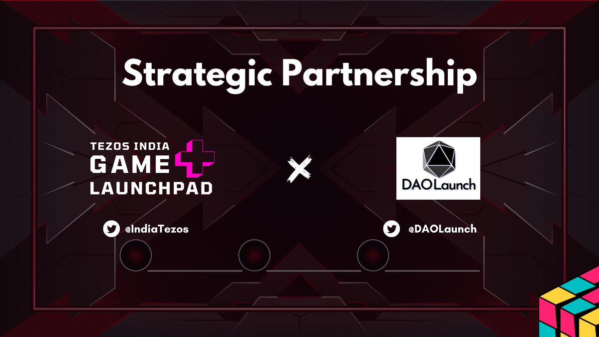 IndiaTezos's tweet photo. 📢PARTNERSHIP ANNOUNCEMENT📢

Tezos India ⚔️ DAOLaunch  

We are delighted to announce a partnership with @DAOLaunch, an innovative IDO platform that bridges the gap between investors and startups.

#Tez  #web3gaming  #BlockchainEvolved #Tezos https://t.co/rW6aAQBdTm