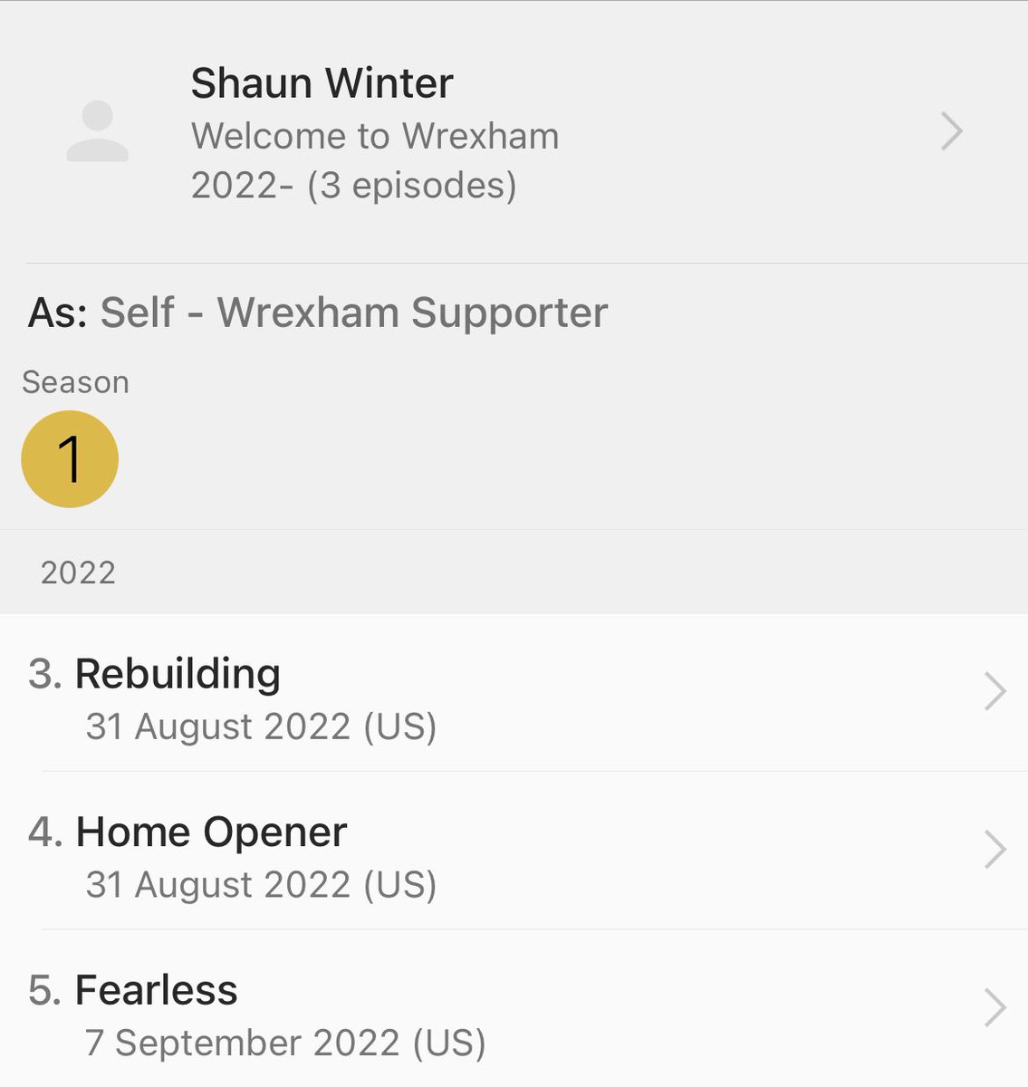 My old pal @ShaunWrexham is now listed as a cast member for ‘Welcome to Wrexham’ on <a href="/IMDb/">IMDb</a>. Can I get an autograph please mate?