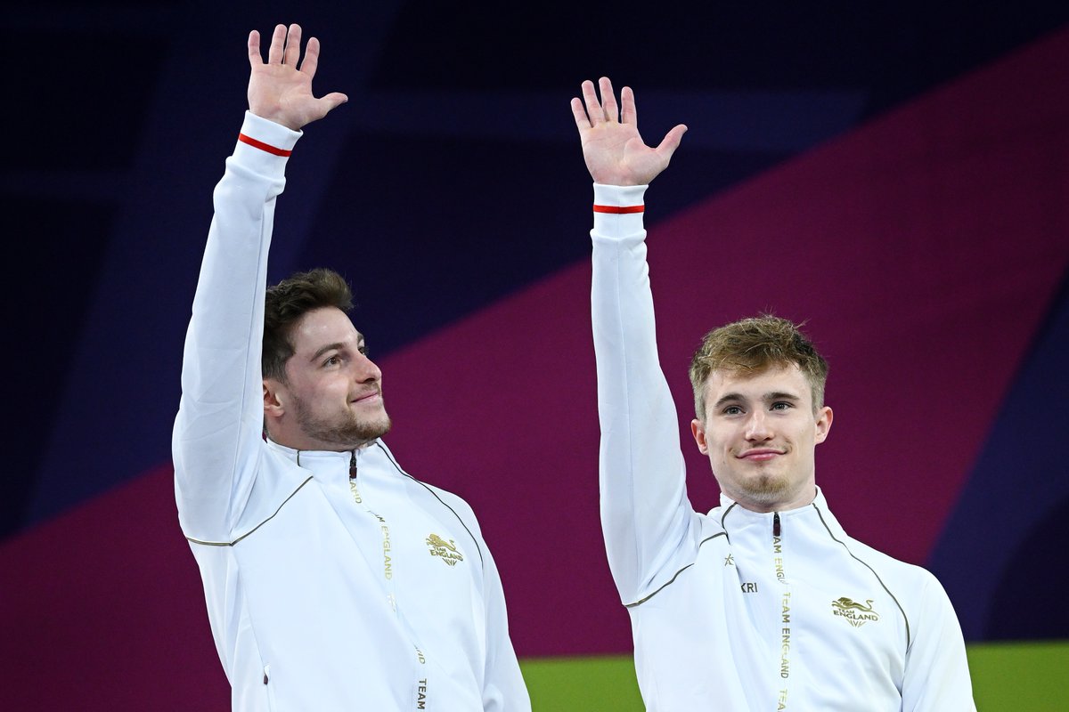 Hands up if you’ve won a <a href="/birminghamcg22/">Birmingham 2022</a> Commonwealth Games gold medal for <a href="/TeamEngland/">Team England</a> today…

<a href="/JackLaugher/">Jack Laugher</a> 🙋‍♂️ <a href="/antharding00/">Anthony Harding</a> 🙋‍♂️  

#B2022 | #PartofthePride | #BringItHome | #InspiredToTry