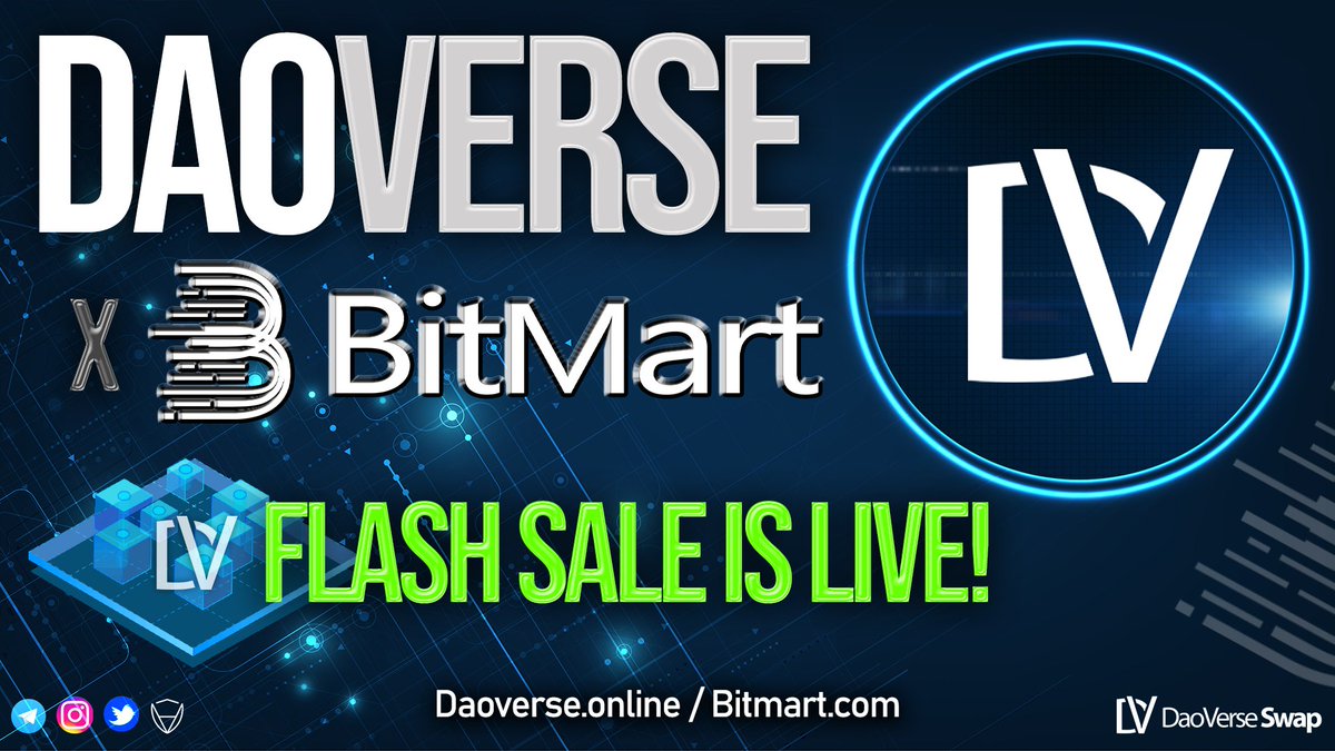 DaoDVRS's tweet photo. DaoVerse IEO on BitMart

24h Flash Sale is LIVE!🔥🔥🚀🚀

JOIN NOW!
🔹https://t.co/VElcugtzv8
🔹https://t.co/ywii3vSDWM
🔹https://t.co/hd34bXc8zG

#DAO #DAOs #Crypto #cryptocurrency #x1000GEM https://t.co/RAtVSmV4Mj