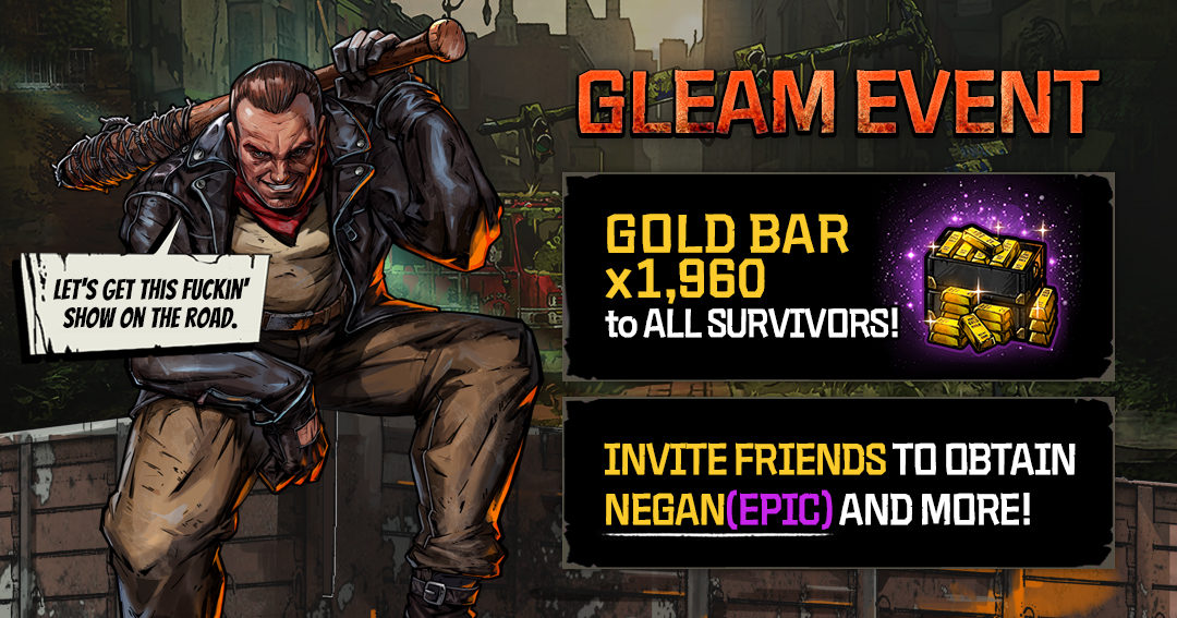 🚨ALERT! Survivors!

Get FREE GOLD BARS by completing easy missions!
Get EPIC SURVIVORS by inviting friends!

⭐#GLEAM #GIVEAWAY #EVENT⭐

🗓️08/05 - 08/29 09:00 (UTC)
👉gleam.io/HBde6/the-walk…

#TWD #TheWalkingDead #idle #collection #RPG #game #FREE #Survivors #Gold #REWARDS