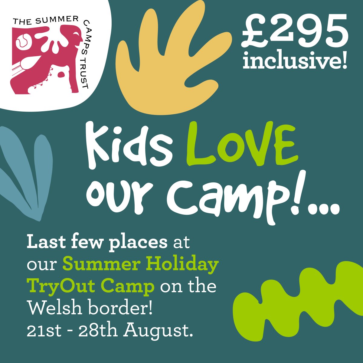 They keep coming back! A TryOut adventure at a special price filled with new friends, teamwork, the great outdoors and a campfire for 8-15 year olds. Includes full accommodation and meals at a delightful Welsh Border hostel. summercampstrust.org/tryout-camps