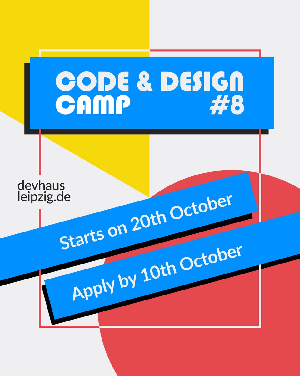 Hello again! we're back with another code &amp; design camp. Starting in 12 weeks, Applications are now rolling!

#codingbootcamp #codinglife #designcamp #codingEU