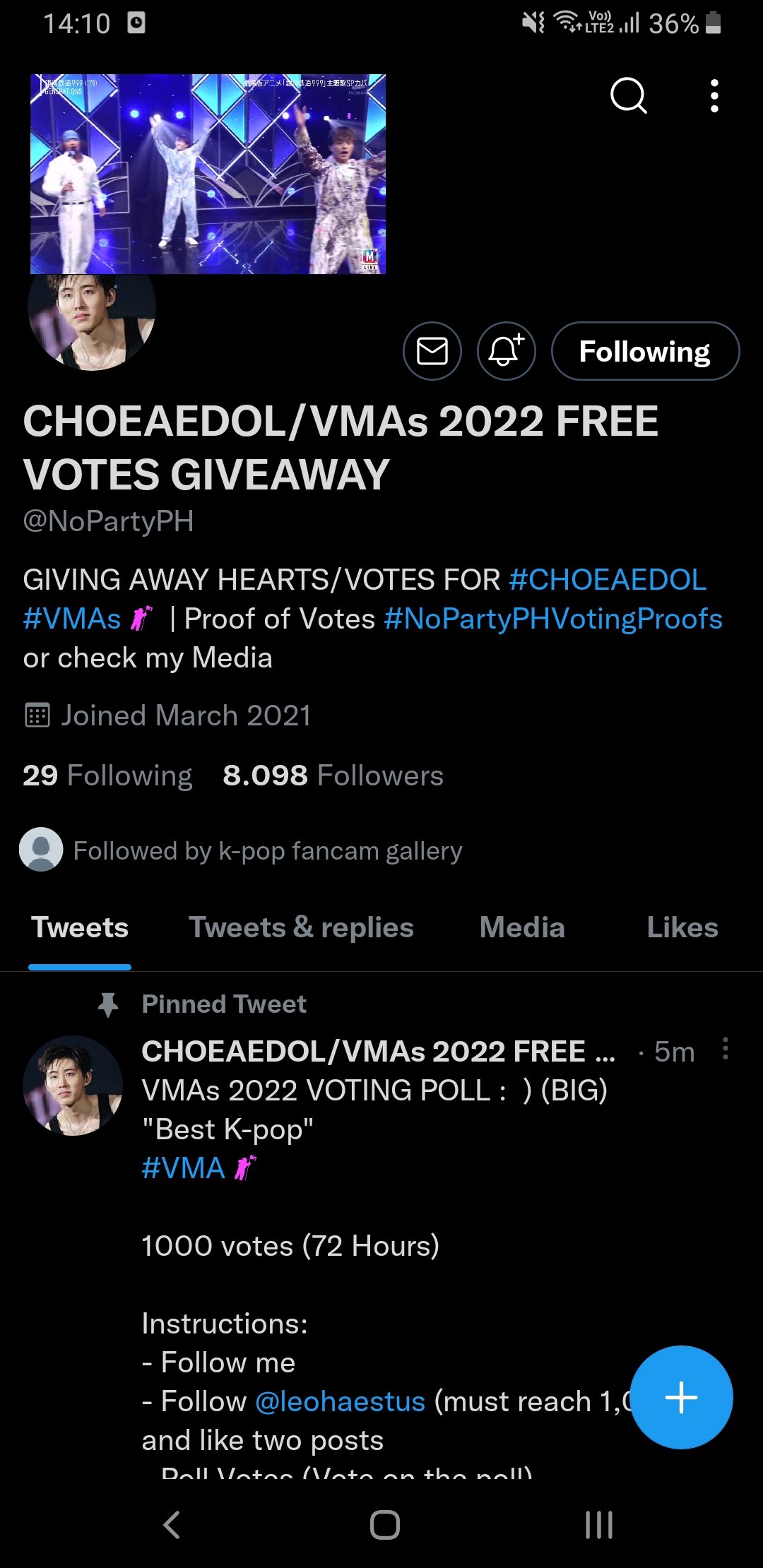 CHOEAEDOL/VMAs/MCOUNTDOWN 2022 FREE VOTES GIVEAWAY on Twitter "VMAs 2022 VOTING POLL ) (BIG