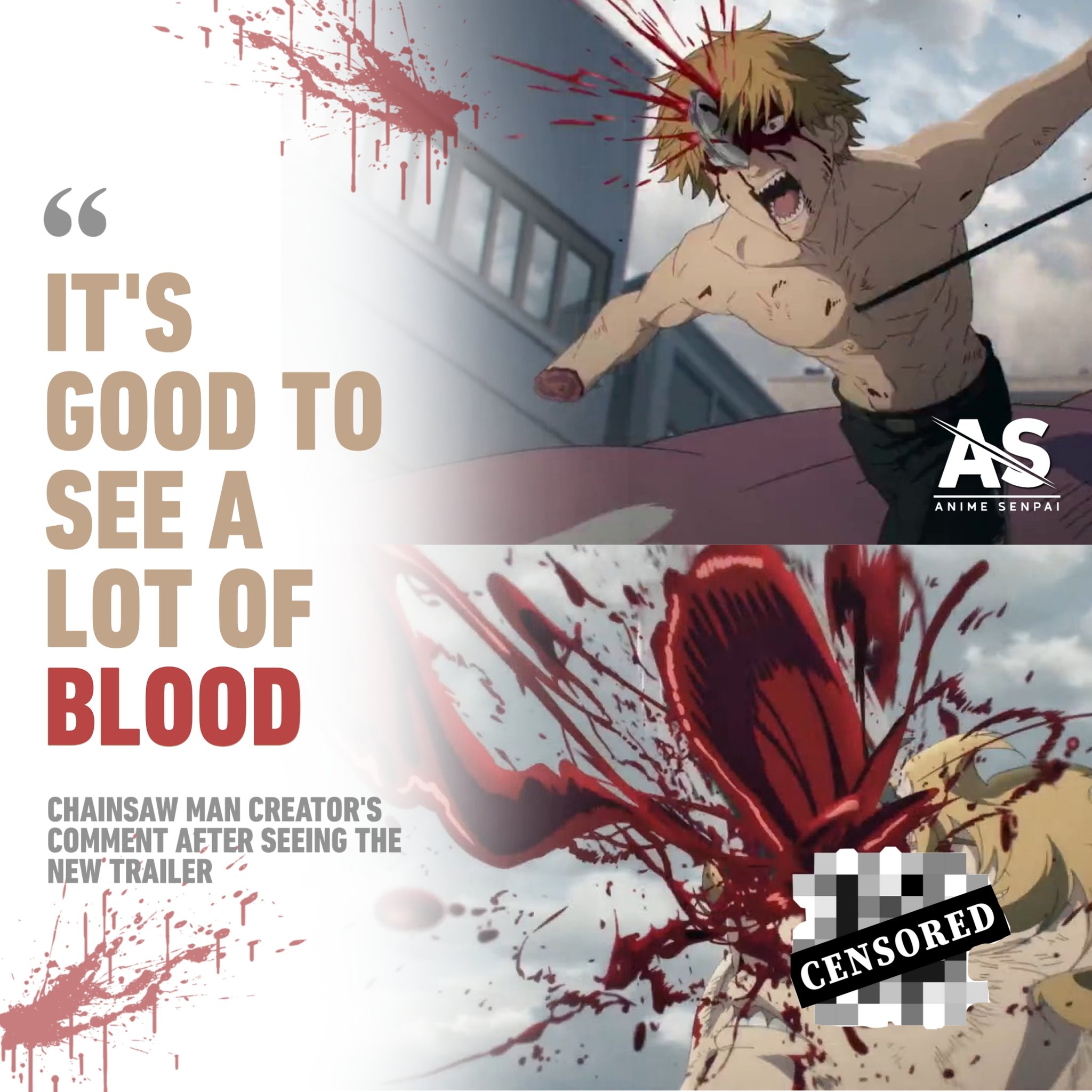 The Chainsaw Man anime's bloody reveal trailer looks fantastic 