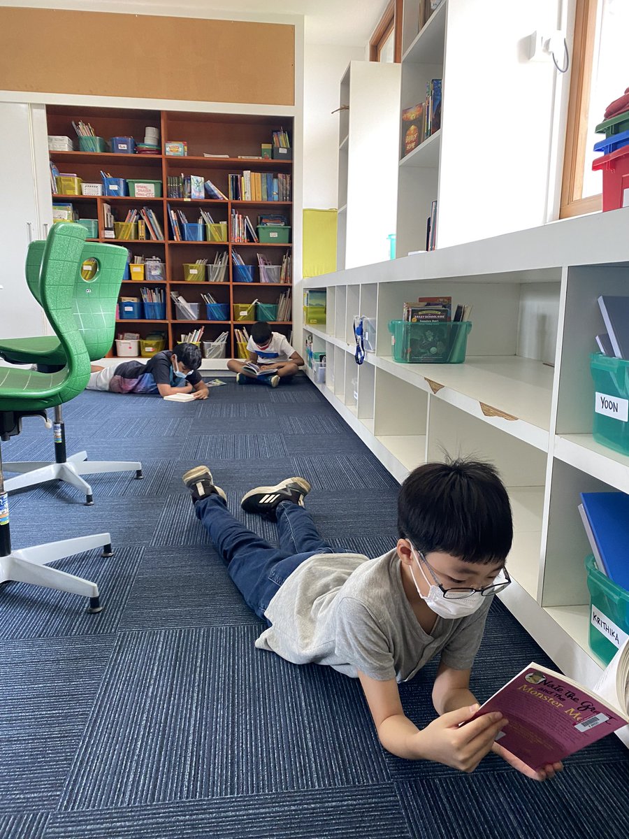 AISCElementary's tweet image. When you find a comfortable spot and a good book to read…
#AISCElementary #AISCInTheClassroom #AISCGrade4