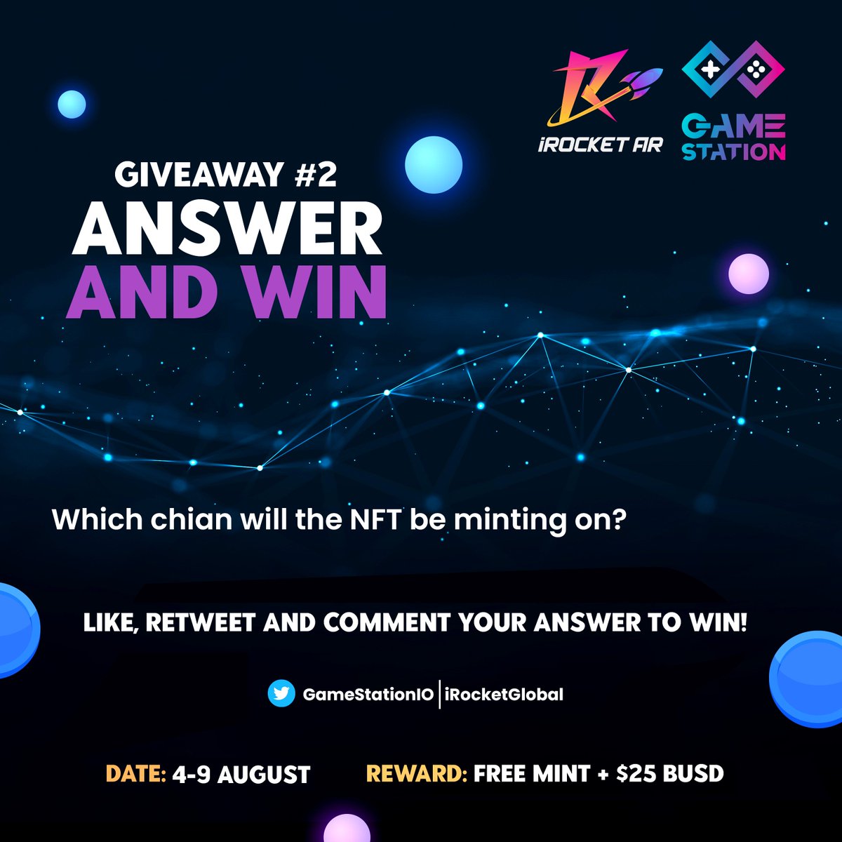 #GIVEAWAY - Day 2 of 5

🤑 Win FREE mint of the NEOGEN 3D AR #NFT (worth $200) AND $25 of BUSD

To Enter:
✔️Like, RT &amp; Comment your answer to the question. See hint below 👇

Complete #Gleam for prizes bit.ly/3oUVftC

⛔6 Aug 13:00 UTC

#FreeNFT #Competition

[1 /2]🧵