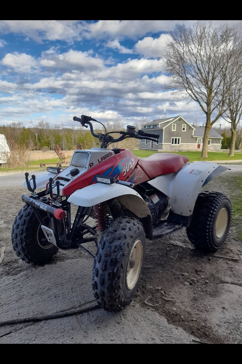 Our kids bikes were Stolen  right out of our barn this am at 2:30 on Massie RD very unique sounding bikes please re-tweet, reward if found Polaris TrailBoss 250 &amp; Kawasaki KLX 125