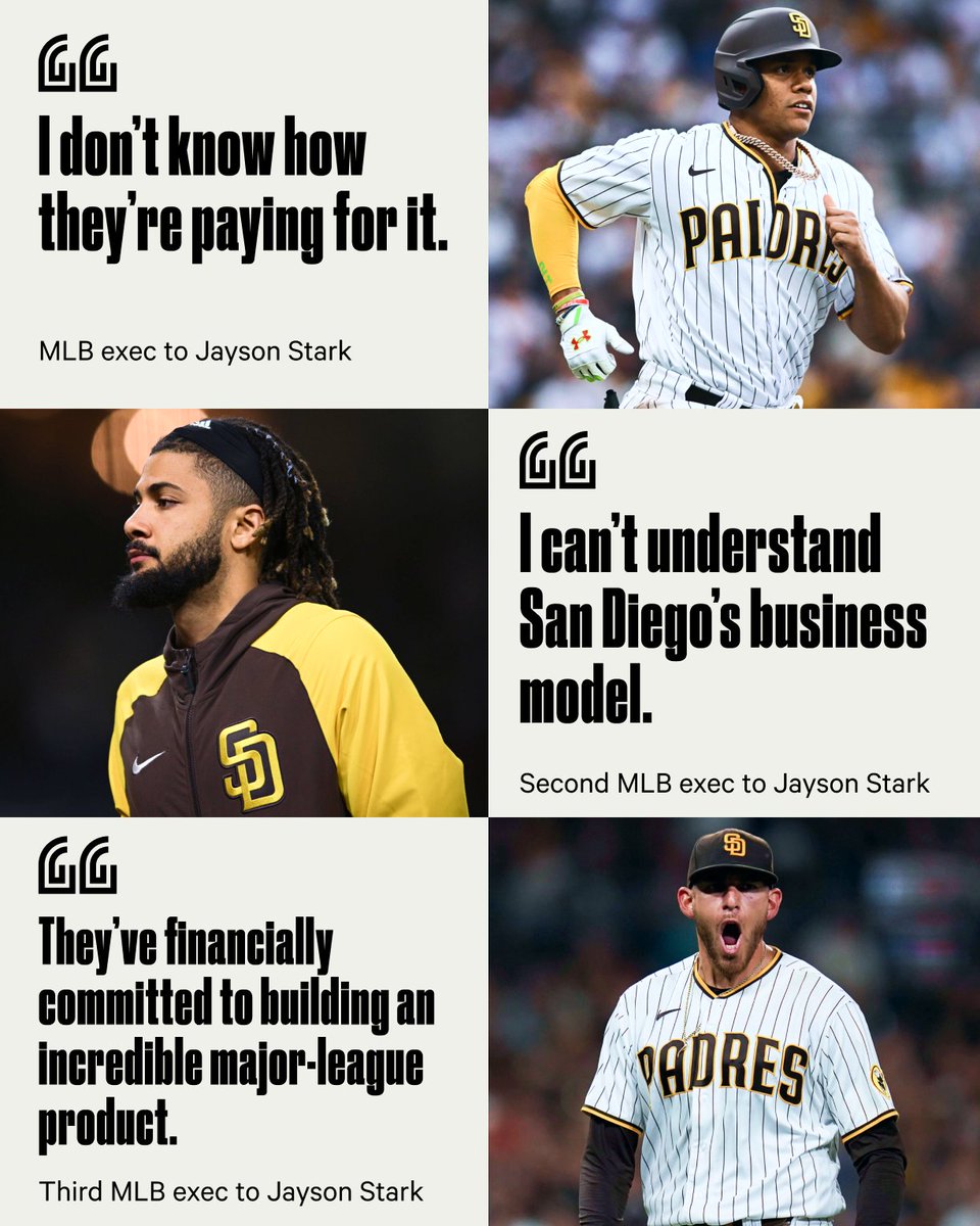 TheAthletic's tweet image. The Padres have blown through the luxury-tax threshold for the second straight year.

Does it make financial — or baseball — sense?

@jaysonst asked MLB executives: theathletic.com/3477638/2022/0…