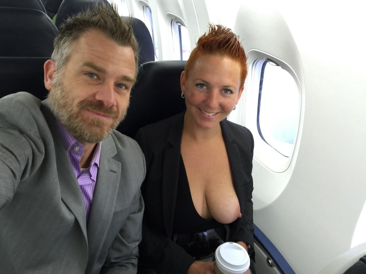 AirplaneBabes on X: Nip slips on an airplane  #nipslip #airplane   / X