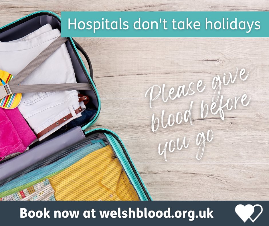 Did you know some destinations will prevent you from donating blood for a period of time following your visit including Italy, parts of Spain &amp; parts of France?
Please give before you go
📅 Heronston Hotel 16 &amp; 30 Aug &amp; 5, 15 &amp; 30 Sep
Book to give blood wbs.wales/Heronston