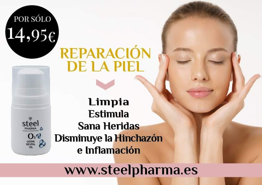 SteelPharma's tweet photo. Descubre todas las #ventajas que el #OZONO aporta a tu #piel, con #OZONE #REVITAL #OIL de @SteelPharma #regenerarás tu piel cada día, dándole un aspecto más #Joven y #natural, #Limpia, #Estimula, #SanaHeridas, Disminuye la #Hinchazón e #Inflamación. #aceiteozoneizado #farmacia https://t.co/gEYTbqo2ce