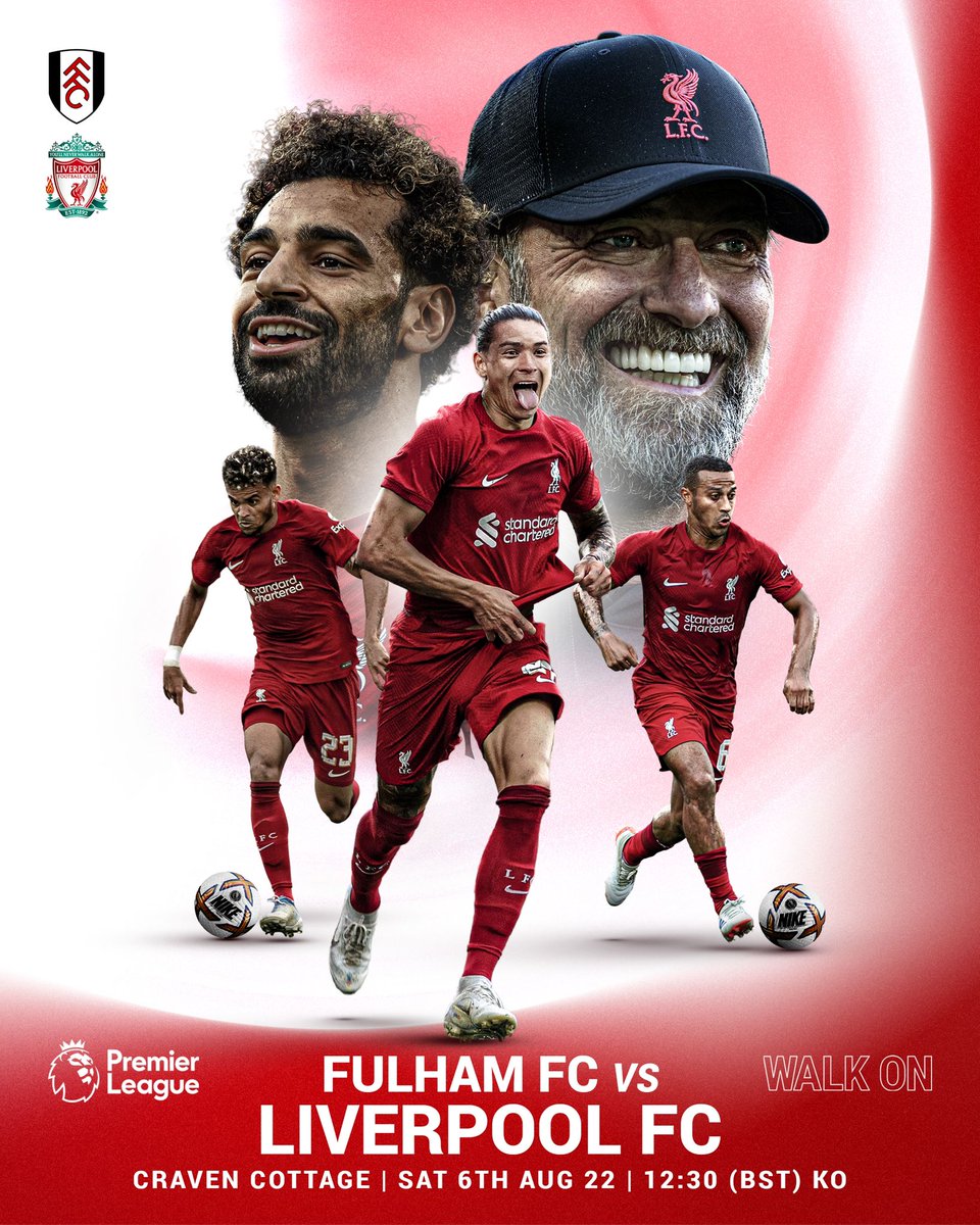 Our first @PremierLeague matchday of the season is here 🙌

Up The Reds 🔴

#WalkOn | #FULLIV