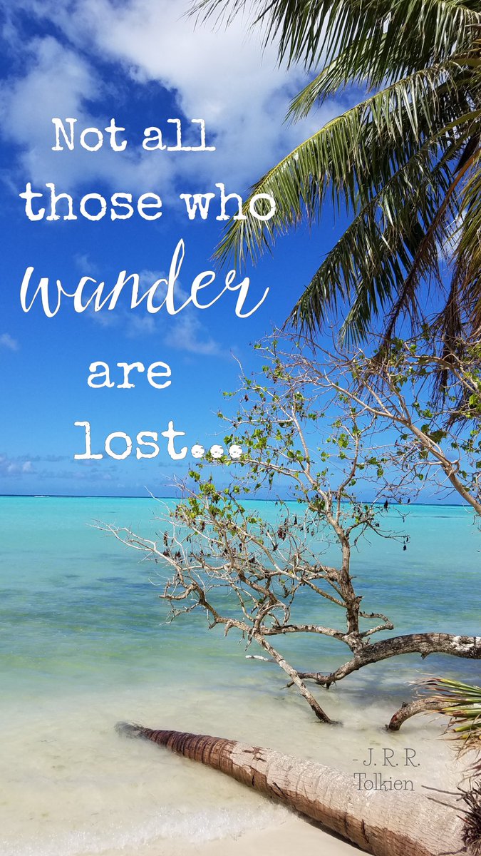 The world is large and there are so many places to visit and explore.  For some, just simply moving from place to place and living in the moment is what inspires them.  They are not lost, they are exactly where they are meant to be. 
#palmtrees #tropicalisland #shoreline #explore