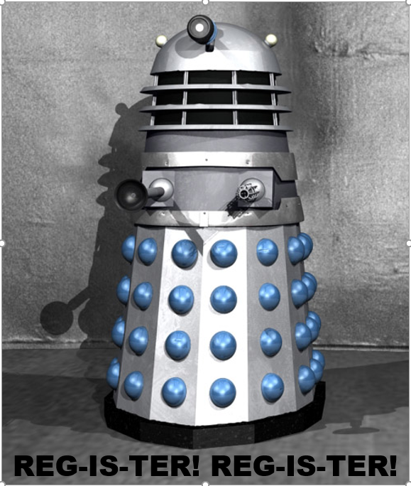 ElkhartCountyEB's tweet photo. Obey the Dalek's and register to vote today at https://t.co/sRcVMFlhcZ!  And have a Happy Dalek day. https://t.co/Dx3ztBgwq2