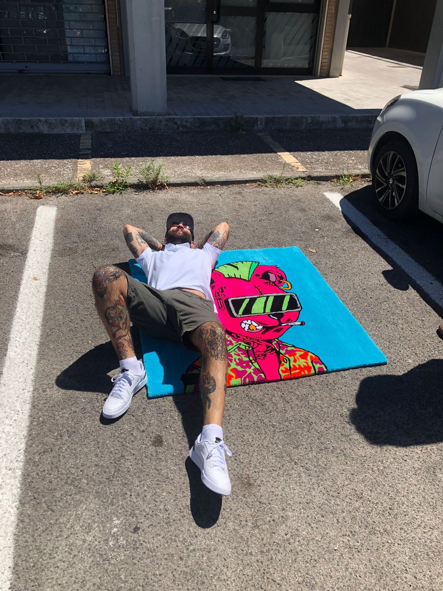 “ I got rugged “ 
Thank you pushingrugs. Completley handmade🤩 Go and look at their work on instagram. They too are believers. If some one is interested for some custom work can contact them or me. @Hofbelievers @Hofbelievers <a href="/marianodivaio/">Mariano Di Vaio</a>