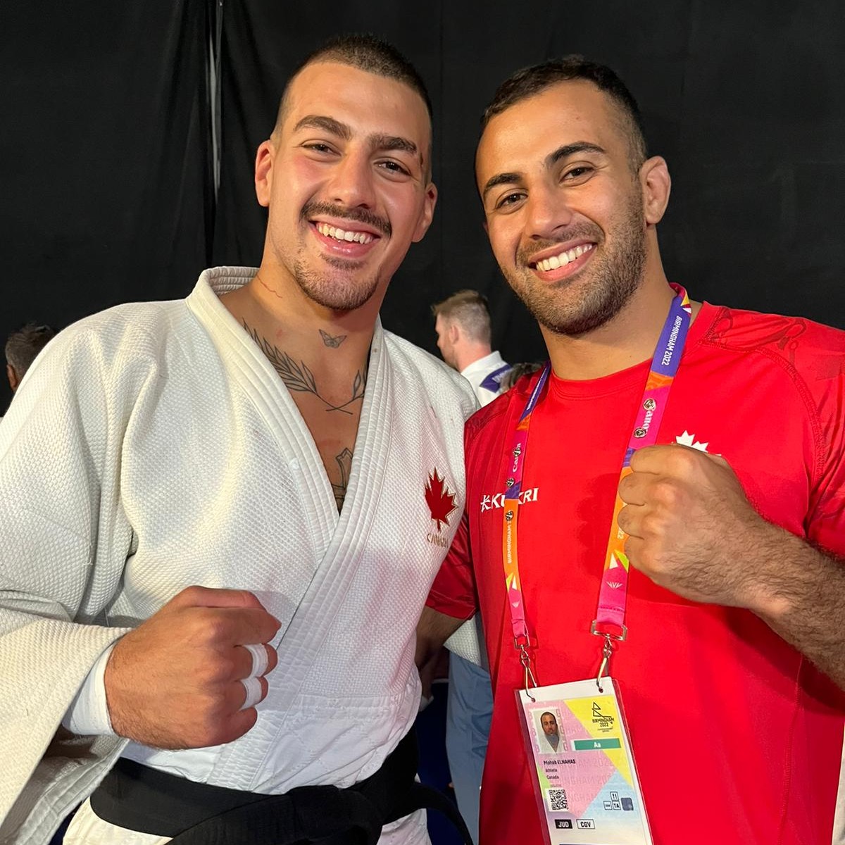 CwthSportCAN's tweet photo. It runs in the fam. 💪  

We've had three sets of Team Canada siblings on the podium.

  Shad and Tali Darsigny took home medals in weightlifting and Christa Deguchi, Kelly Deguchi, Shady ElNahas, and Mohab ElNahas claimed medals in judo.

#WeCANB2022 | #B2022 https://t.co/GvxCEvv4Md